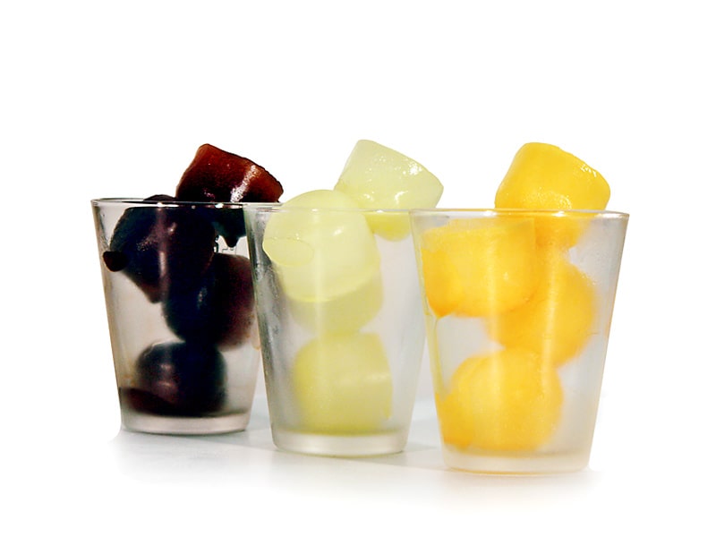 Cubitos de hielo con sabores
